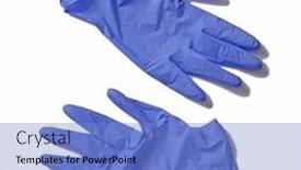  Presentation with surgery - Cool new slides with surgery-doctor-gloves-after-use backdrop and a light blue colored foreground