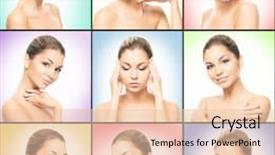  Presentation with healthy - Presentation with surgery free - collage with beautiful healthy girl background and a lemonade colored foreground