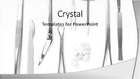  Presentation with surgical instruments - PPT theme featuring surgery instruments isolated on white background and a white colored foreground