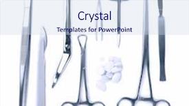  Presentation with surgery robotics - Amazing slide deck having surgery instruments isolated on white backdrop and a sky blue colored foreground