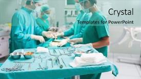  Presentation with theater - Cool new presentation theme with surgical - side view of a medical backdrop and a teal colored foreground