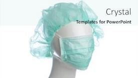  Presentation with mannequin - Beautiful theme featuring surgical-cap-and-mask backdrop and a sky blue colored foreground
