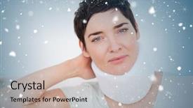  Presentation with surgical parenteral nutrition - Colorful presentation theme enhanced with surgical collar against snow falling backdrop and a  colored foreground