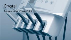  Presentation with surgical dental - Theme consisting of surgical instruments - dental equipment background and a light blue colored foreground