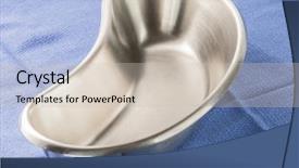  Presentation with kidney medical - PPT theme consisting of surgical instruments - kidney tray medical equipment background and a soft green colored foreground