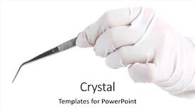  Presentation with surgical instruments - Cool new presentation with surgical instruments - medical tweezers in hand isolated backdrop and a white colored foreground