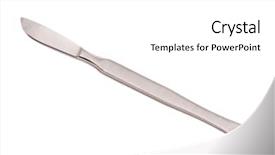  Presentation with surgical instruments - Amazing presentation having surgical instruments - scalpel isolated on white background backdrop and a white colored foreground