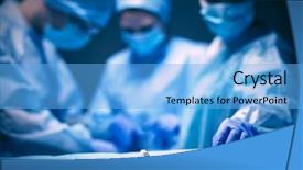  Presentation with surgical instruments - Audience pleasing slide set consisting of surgical instruments - team surgeon at work backdrop and a light blue colored foreground