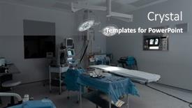  Presentation with surgical instruments - Theme enhanced with surgical-instruments-operating-table-lights background and a gray colored foreground