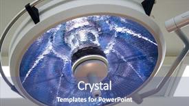  Presentation with operating room - Colorful slides enhanced with surgical lamp in operating room backdrop and a ocean colored foreground