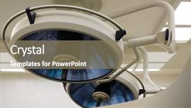  Presentation with operating room - Presentation with surgical light - lams in operating-room background and a coral colored foreground