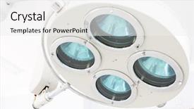  Presentation with operating room - Cool new slide set with surgical light - surgery lamp in operating room backdrop and a white colored foreground