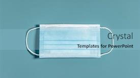  Presentation with surgical - Cool new slide deck with surgical-mask-with-rubber-ear backdrop and a light blue colored foreground