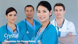  Presentation with medical emergency trauma team - Slides consisting of baked food round apple pie on wooden plate served with fresh lemon mandarin and cinnamon sticks on table background and a light gray colored foreground.