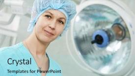  Presentation with cardiac nurse - Slides enhanced with surgical nurses - portrait of surgeon nurse background and a arctic colored foreground
