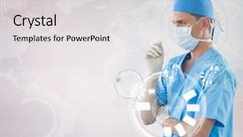  Presentation with mask - Slides enhanced with surgical tech - digitally generated image of doctor background and a  colored foreground