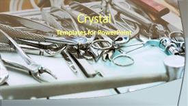  Presentation with surgical dental - Cool new presentation theme with surgical tools - dental equipment low dof special backdrop and a coral colored foreground