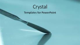  Presentation with surgical - Audience pleasing presentation theme consisting of surgical tools - scalpel backdrop and a light blue colored foreground