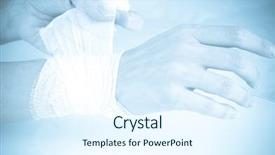  Presentation with plaster - Amazing slides having surgical wounds - applying plaster on an arm backdrop and a sky blue colored foreground