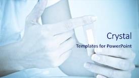  Presentation with surgical - Audience pleasing theme consisting of surgical wounds - applying plaster on an arm backdrop and a sky blue colored foreground