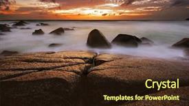  Presentation with tropical beach sunset - Audience pleasing slides consisting of surin beach phuket island kingdom backdrop and a  colored foreground