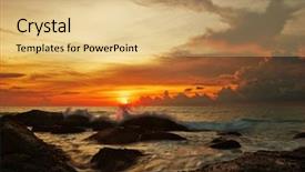  Presentation with sunset at venice beach palm - Slides with surin beach phuket island kingdom background and a  colored foreground