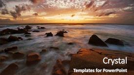  Presentation with tropical beach sunset - Amazing theme having surin beach phuket island kingdom backdrop and a  colored foreground