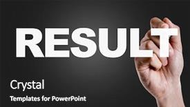  Presentation with writing - Theme having surpass - hand writing the text result background and a dark gray colored foreground