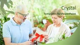  Presentation with birthday wife - Colorful presentation enhanced with surprise from her husband backdrop and a soft green colored foreground