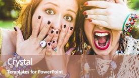  Presentation with disabled people lonely girl - Amazing presentation having surprise party - screaming girls festival people backdrop and a coral colored foreground