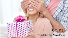  Presentation with valentines - Audience pleasing PPT theme consisting of surprise-valentines-day-and-people backdrop and a lemonade colored foreground