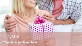  Presentation with valentines - Slide deck enhanced with surprise-valentines-day-and-people background and a coral colored foreground