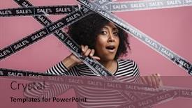  Presentation with duct - Slide set having surprised-african-american-girl-posing background and a violet colored foreground