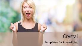  Presentation with dress for success - Audience pleasing presentation theme consisting of surprised and amazed for success backdrop and a  colored foreground