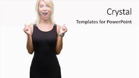  Presentation with dress for success - Cool new theme with surprised and amazed for success backdrop and a  colored foreground