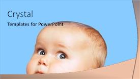  Presentation with baby congratulation boy blue - Beautiful slide set featuring surprised-baby-boy-on-blue backdrop and a light blue colored foreground