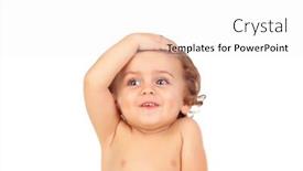  Presentation with blue eyes - Slides consisting of surprised-baby-with-blue-eyes background and a white colored foreground