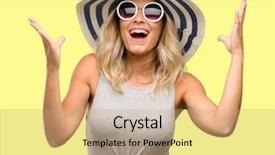  Presentation with wow - Audience pleasing slide deck consisting of surprised cheering expressing wow backdrop and a coral colored foreground