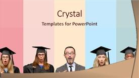  Presentation with wow - Slide set with surprised cheering expressing wow background and a lemonade colored foreground