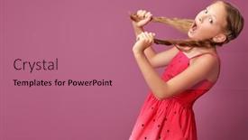  Presentation with kids space - PPT layouts featuring surprised-fair-haired-girl background and a  colored foreground