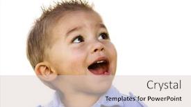  Presentation with hispanic heritage celebration - Slide deck featuring surprised-little-boy-hispanic background and a lemonade colored foreground