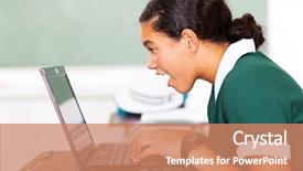  Presentation with middle school - Amazing PPT theme having business concept magnifying optical glass with words business success on digital background 3d rendering backdrop and a light gray colored foreground