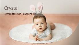  Presentation with high quality - Presentation theme enhanced with surprised-newborn-baby-is-lying background and a lemonade colored foreground