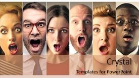  Presentation with people and hr - Amazing presentation having surprised people backdrop and a coral colored foreground