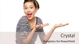  Presentation with drawing pin - Amazing slide deck having surprised pin-up girl backdrop and a soft green colored foreground