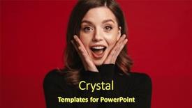  Presentation with black-woman - PPT theme with surprised-positive-young-woman background and a wine colored foreground