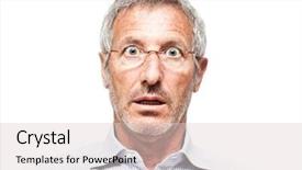  Presentation with facial pain medical man - Amazing PPT theme having surprised senior man portrait wearing backdrop and a lemonade colored foreground