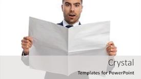  Presentation with navy blue - PPT layouts featuring surprised-unshaved-businessman-in-elegant background and a light gray colored foreground