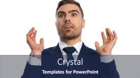  Presentation with navy blue - Cool new presentation theme with surprised-unshaved-man-in-navy backdrop and a navy blue colored foreground