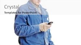  Presentation with reading - Audience pleasing theme consisting of surprised-workman-reading-message-isolated backdrop and a white colored foreground